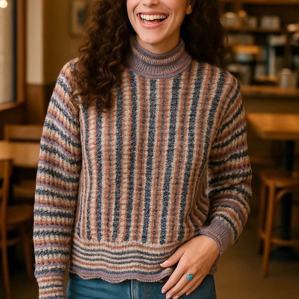 Mutli Color Crew Neck Sweater - NWT